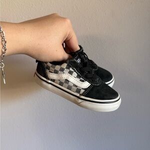 Vans Kids Black and White Checkered Sneakers